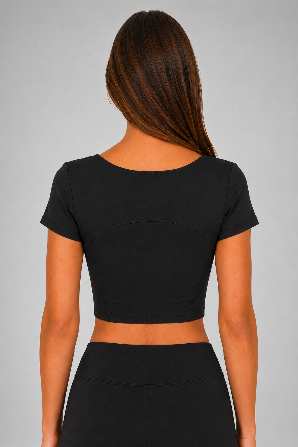 Legínovo Čierny crop top Veľkosť: M