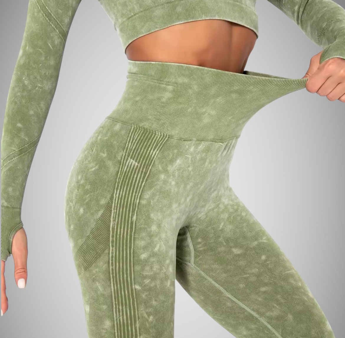 Push-up leginy light green Veľkosť: M