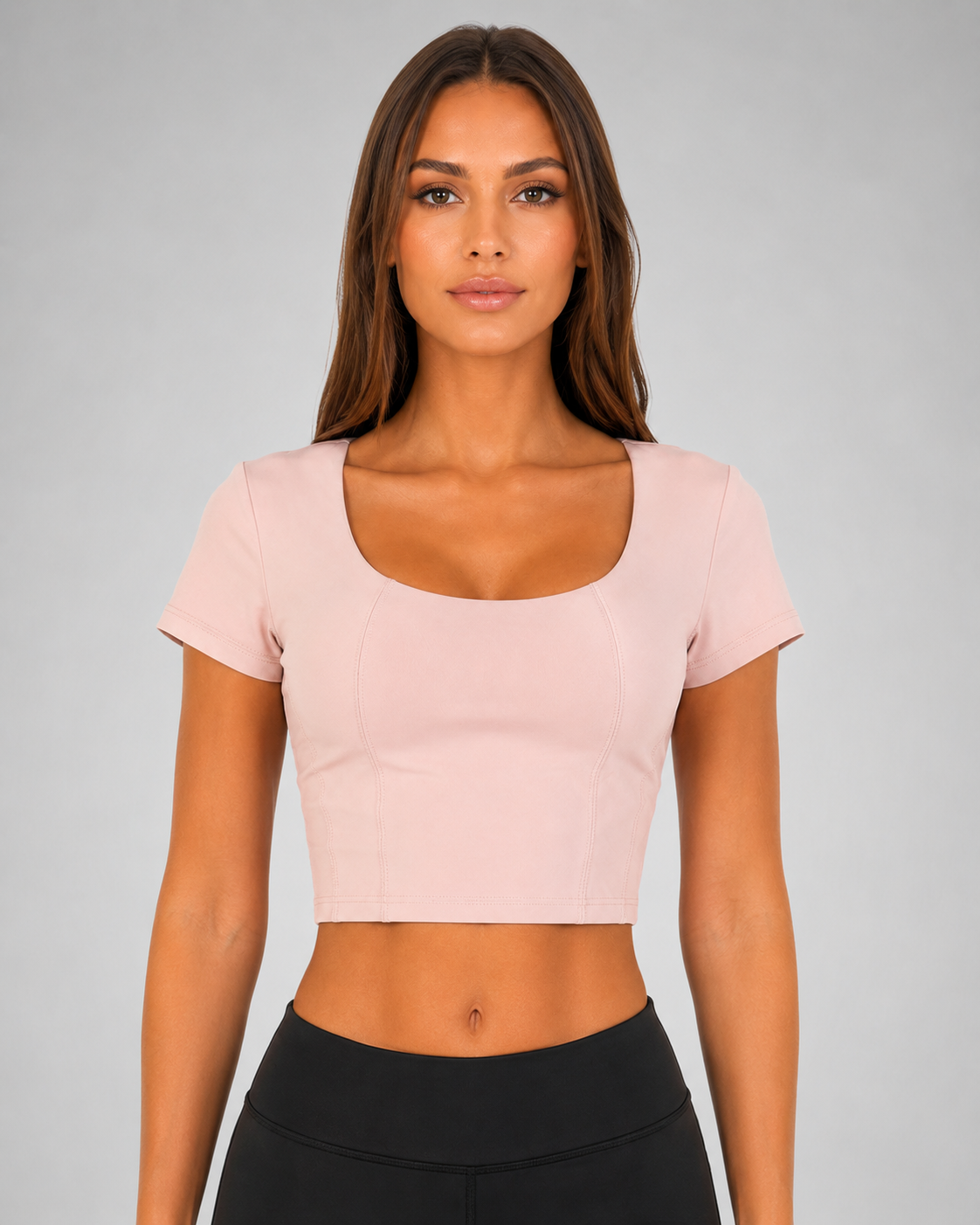 Legínovo Ružový crop top Veľkosť: S