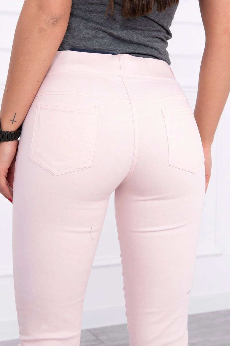 Legínovo Farebné rifle béžové Farba: Modrá, Veľkosť: M