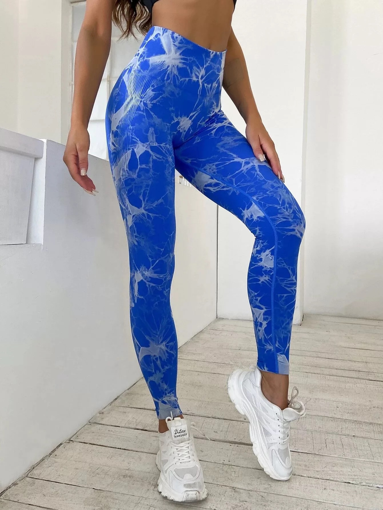 Legínovo Push-up calypso modré legíny Veľkosť: M