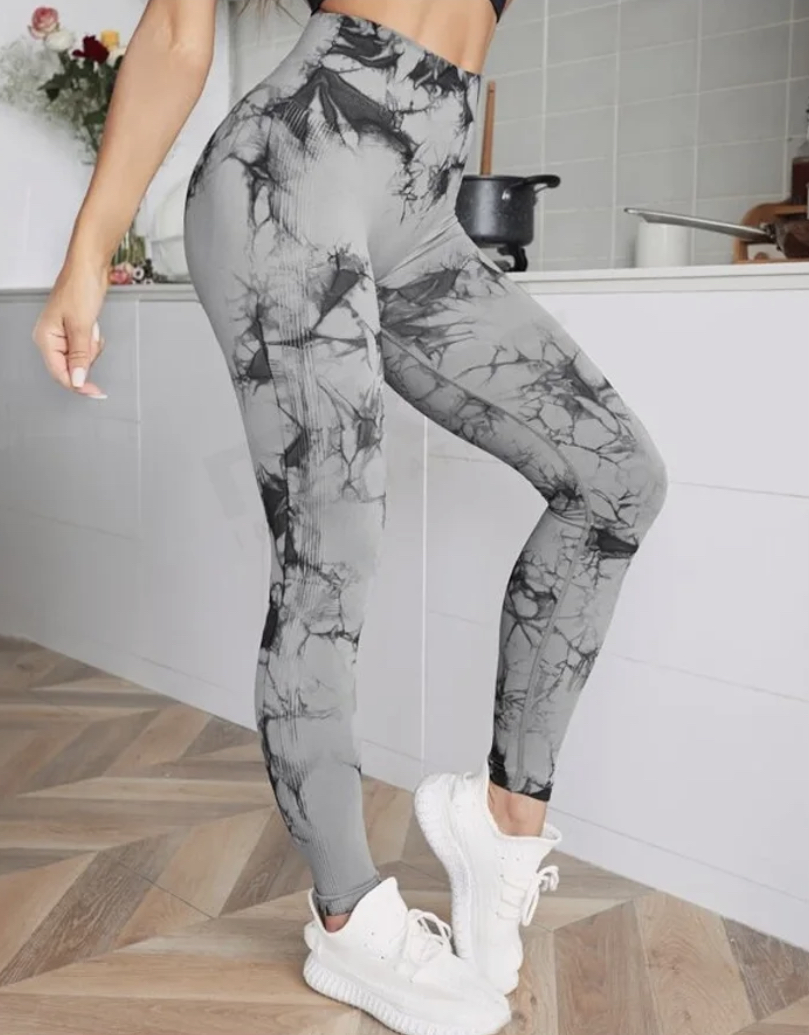 Legínovo Push-up mramorové calypso legíny Veľkosť: S