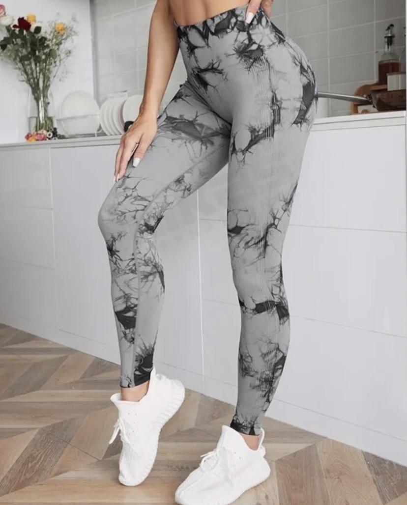 Legínovo Push-up mramorové calypso legíny Veľkosť: S
