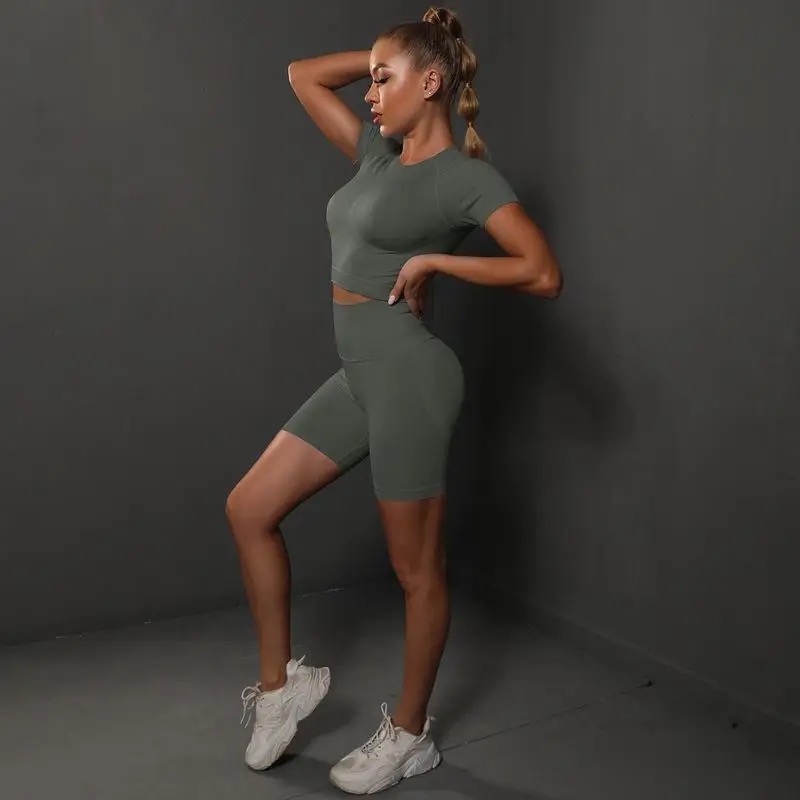 Legínovo Sivý fitness set Elys Veľkosť: S