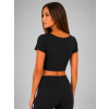 čierny crop top