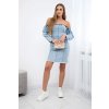 Džínsové šaty s elastanom, odhalené ramená S/M-L/XL