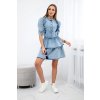 Džínsové šaty s elastanom a volánikom S/M-L/XL