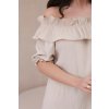 Španielska blúzka s ozdobným volánom béžová