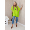 Oversize blúzka s príveskom béžová