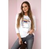 Blúzka s potlačou Summer Girl biela