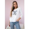 Biela blúzka s potlačou Star Style