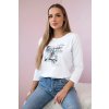 Biela blúzka s potlačou Star Style