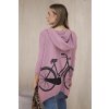 Béžová mikina s potlačou bicykla