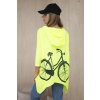 Béžová mikina s potlačou bicykla