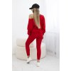 3-dielna súprava mikina + top + legíny červená