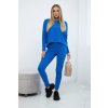 Komplet s oversize blúzkou chrpová modrá