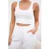 Súprava top+nohavice biela