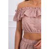 Vyšívaný set s blúzkou Carmen cappuccino