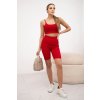 Súprava s nohavicami s vysokým pásom červená