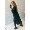 Dlhý kardigán tmavozelený