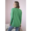 Sveter s vreckami vpredu svetlozelený