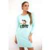 Mätové šaty s potlačou Love