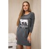 Šaty s potlačou Handle grafitové