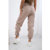 Bavlnené nohavice Amour béžový melírovaný