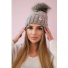 Čiapka K169 tmavo béžová
