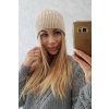 Tenká čiapka Weronika K249 béžová