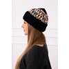 Dámska čiapka Iris K348 čierna+mätová