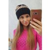Dámska čiapka Iris K348 čierna+mätová