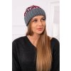 Dámska čiapka Iris K348 čierna+mätová