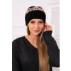Dámska čiapka Iris K348 čierna+mätová