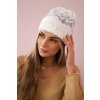 Dámska čiapka Kira K374 biela+sivá