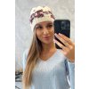 Dámska čiapka Otylia K387 krémovo-bordová
