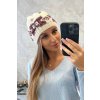 Dámska čiapka Otylia K387 krémovo-bordová