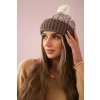 Dámska čiapka Samara K346 cappuccino+ecru