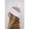 Dámska čiapka s brmbolcom Ellen K325 biela