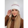 Dámska čiapka s brmbolcom Ellen K325 biela