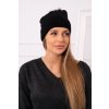 Dámska čiapka s brmbolcom Judyta K347 čierna