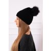 Dámska čiapka s brmbolcom Judyta K347 čierna