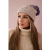 Čiapka s flísom Alice K248 béžová+fialová