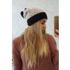Čiapka s flísom Bibiana K264 bordová+ecru