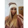 Čiapka s flísom Bibiana K264 bordová+ecru