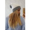 Čiapka s flísom Bibiana K264 bordová+ecru