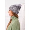 Čiapka s fleecom Dolores K303 hnedá+biela+ryšavá