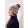 Čiapka s flísom Fiona K275 biela + hnedá