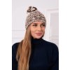 Čiapka s flísom Fiona K275 biela + hnedá