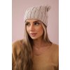 Čiapka s flísom Iwona K221 béžová